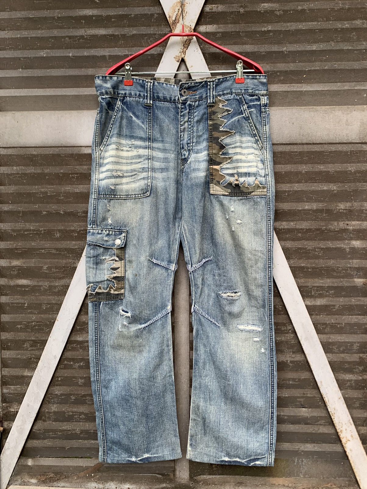 Vintage 👹VINTAGE TWENTY WORKS DISTRESSED BAGGY JEANS Size US 34 / EU 50 - 1 Thumbnail