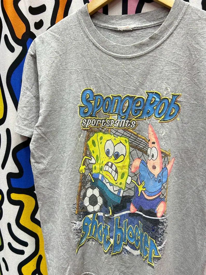 Cartoon Network Vintage 2000s SpongeBob Cartoon tshirt size S-M Size US M / EU 48-50 / 2 - 1 Thumbnail