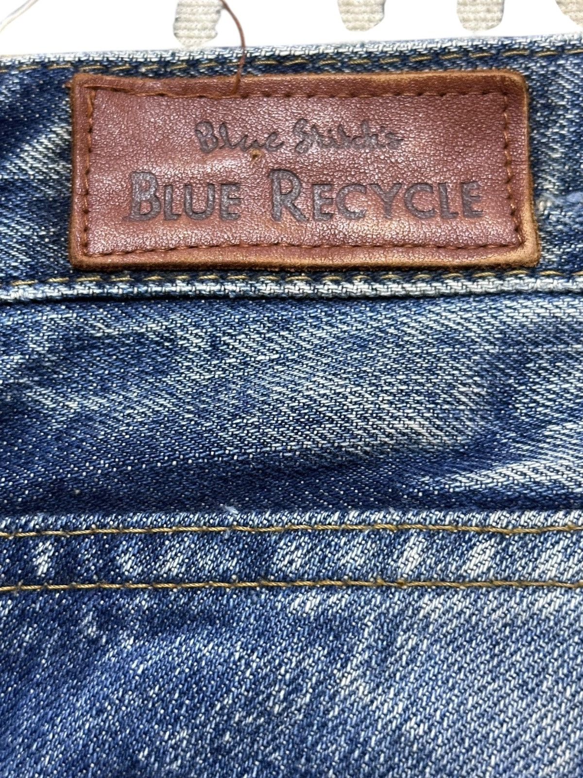 If Six Was Nine Vintage Blue Recycle Ripped Grunge Distressed Denim Size US 35 - 10 Thumbnail