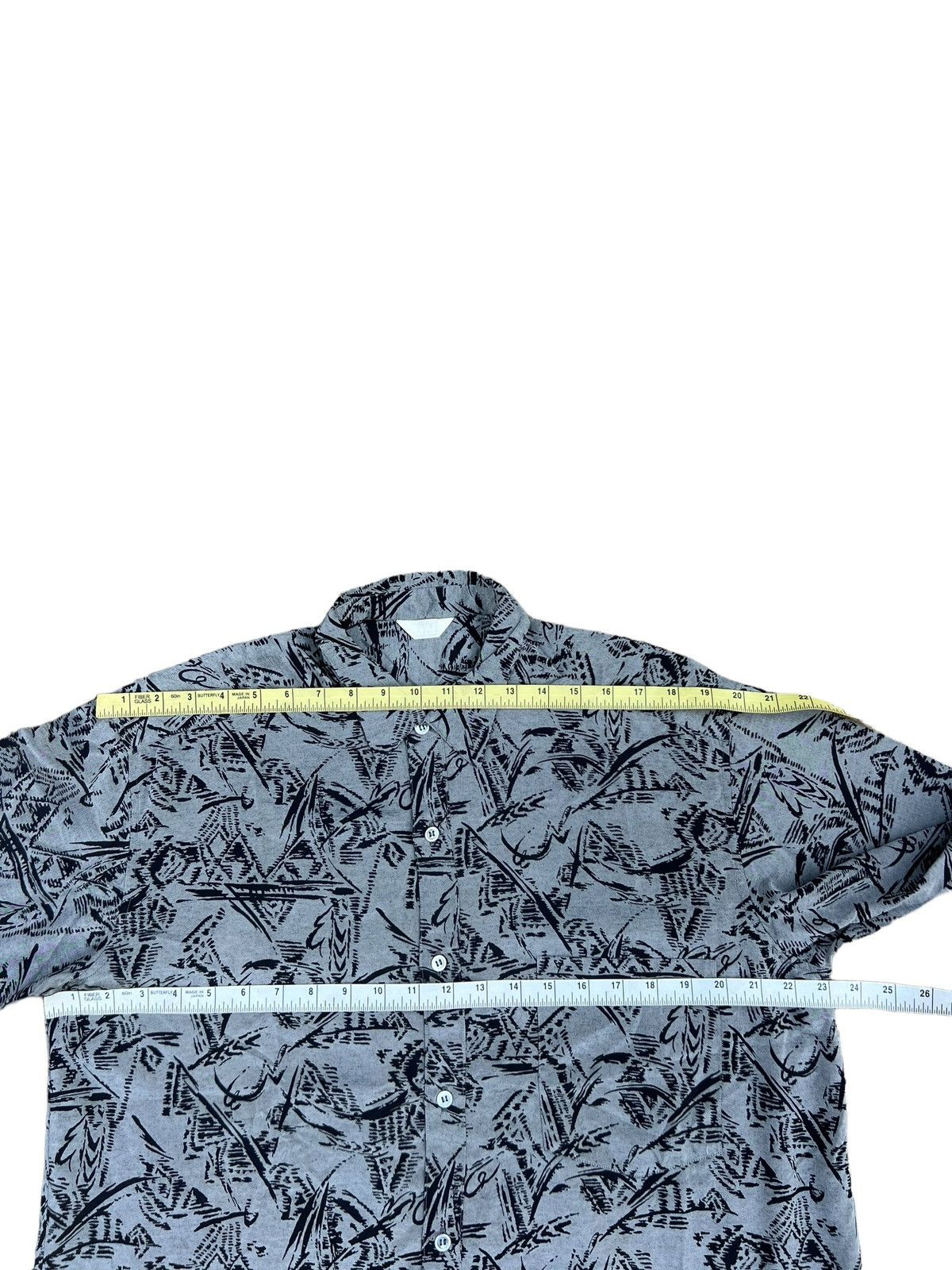 Other Vintage 90s ZYME Japan Silky Rayon Abstract LS Grey Shirt Size US L / EU 52-54 / 3 - 3 Thumbnail