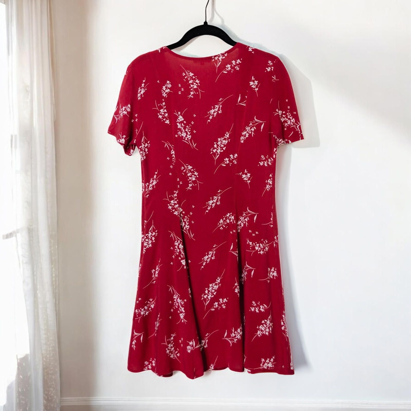 Designer Lottie Moss Floral Print Dress – Red XS Size XS / US 0-2 / IT 36-38 - 2 Thumbnail