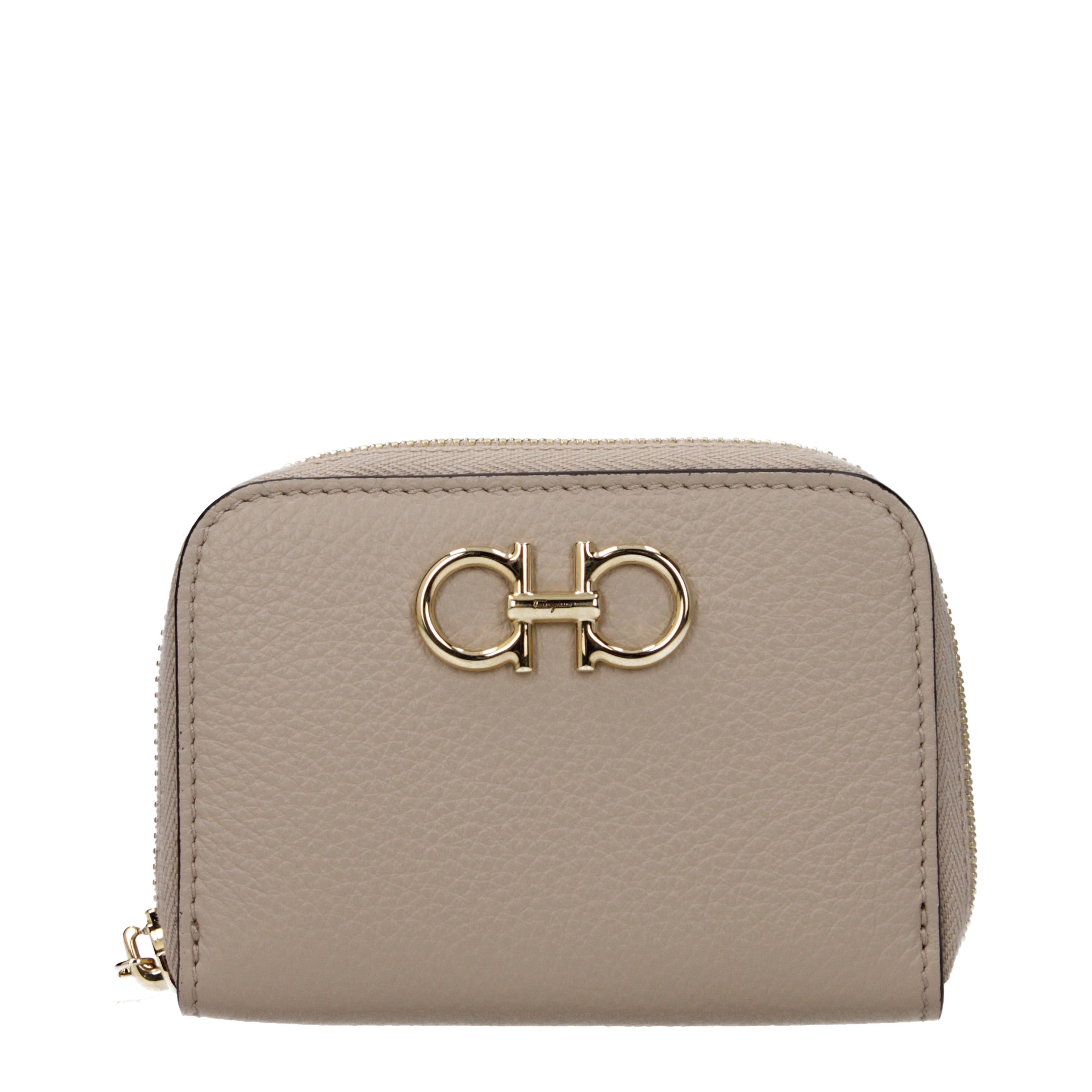 Salvatore Ferragamo Salvatore Ferragamo Wallets Women Leather Beige/Deer Size ONE SIZE - 1 Thumbnail