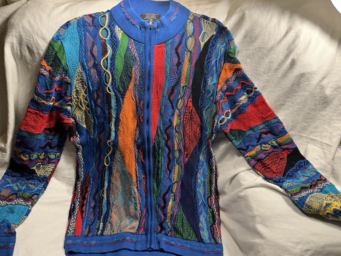 image of Coogi, Zip Sweater - Vintage in Blue, Men's (Size XL)