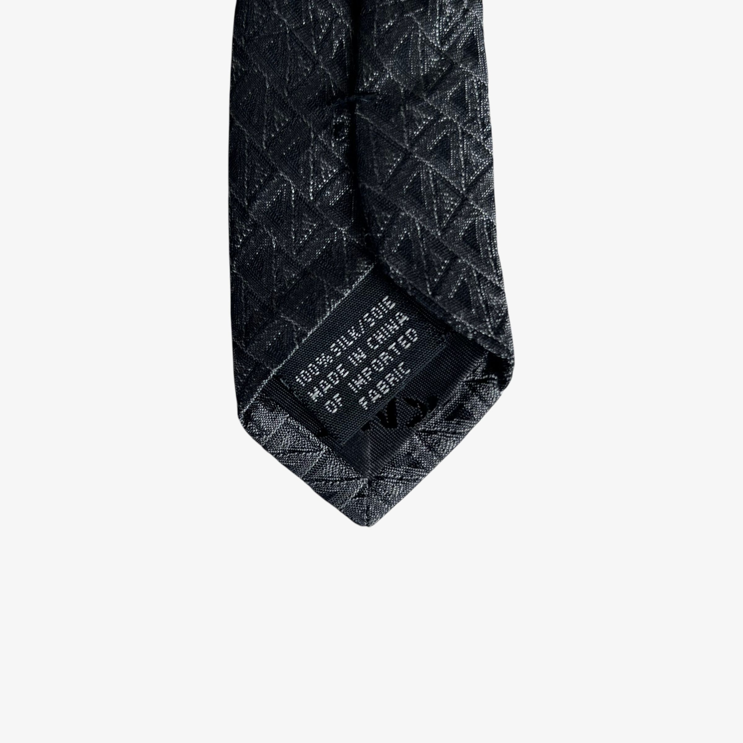 DKNY Vintage 90s DKNY Abstract Geometric Print Grey Silk Tie Size ONE SIZE - 3 Thumbnail