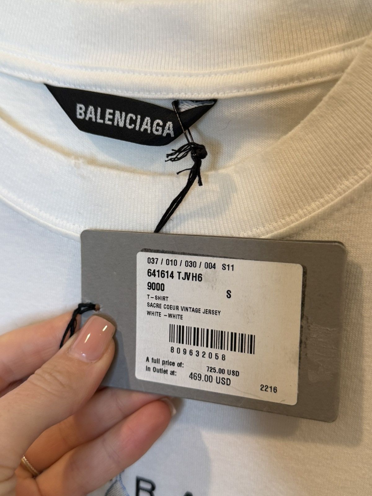 Balenciaga Balenciaga SACRE COUR VINTAGE JERSEY Tee Size US S / EU 44-46 / 1 - 3 Thumbnail