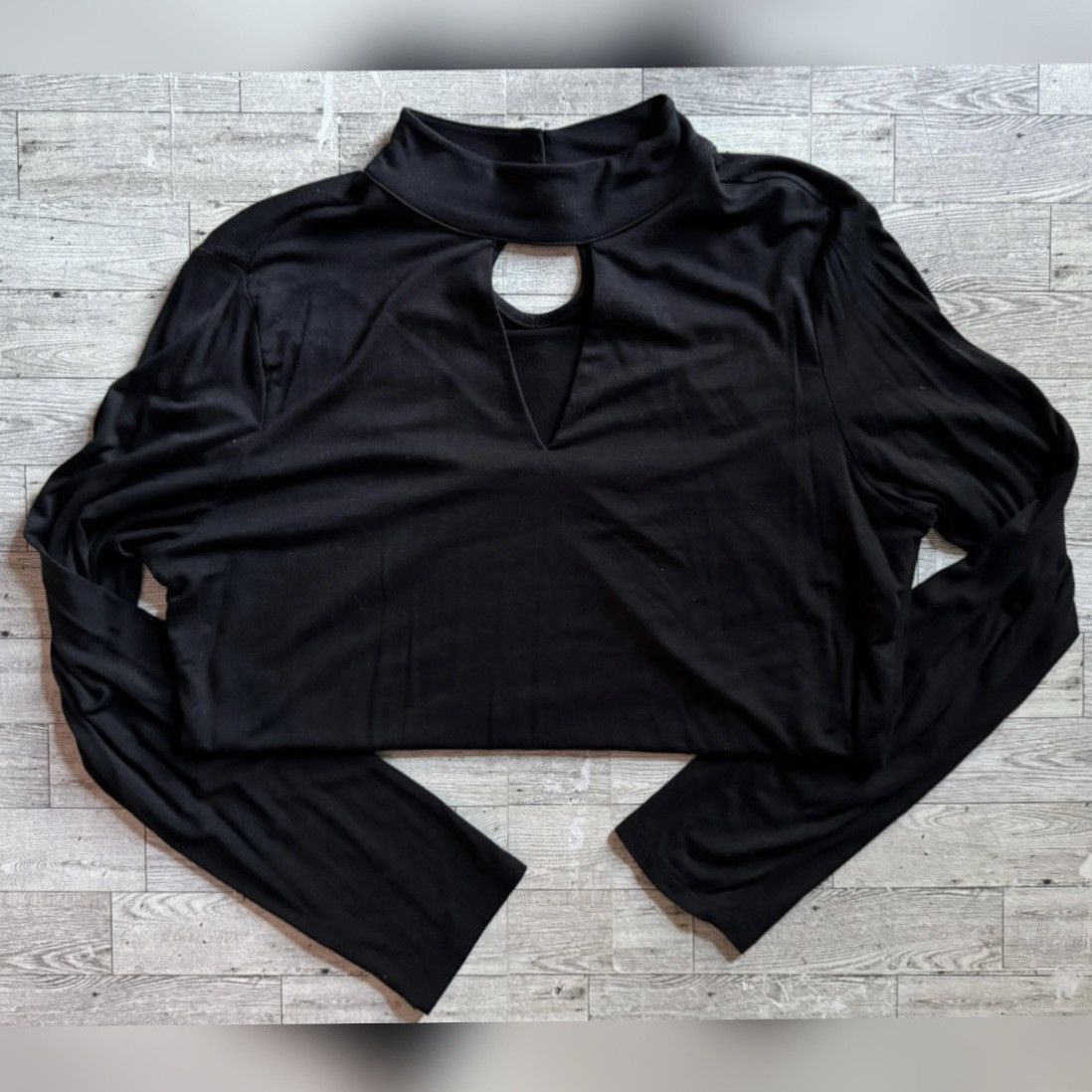 Vintage Retro, Premise Studio, Keyhole Chest, Mock Neck, Long Sleeve Size XL / US 12-14 / IT 48-50 - 7 Thumbnail