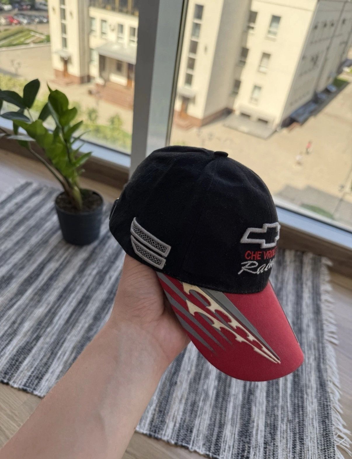 Chevrolet CHEVROLET RACING VINTAGE CAP HAT SNAP BACK BLACK-RED Size ONE SIZE - 3 Thumbnail