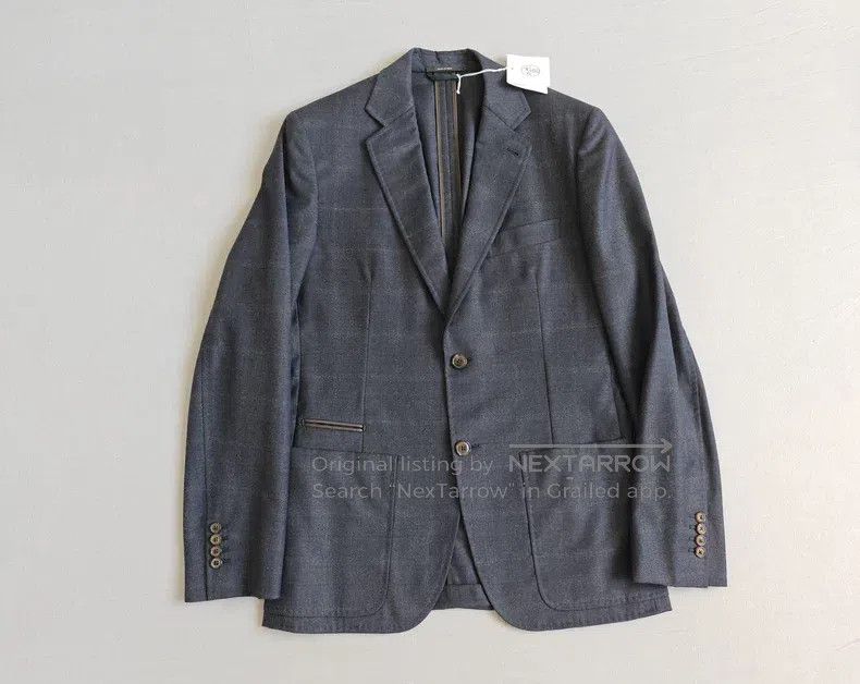 Hermes Hermes Men's wool suit jacket coat, blue-gray version, 100 Size 48R - 1 Thumbnail