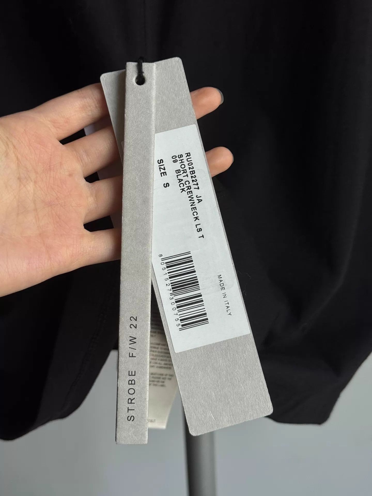 Rick Owens Rick Owens 22Fw Black Mainline Long Sleeve Tee S Size US S / EU 44-46 / 1 - 3 Thumbnail