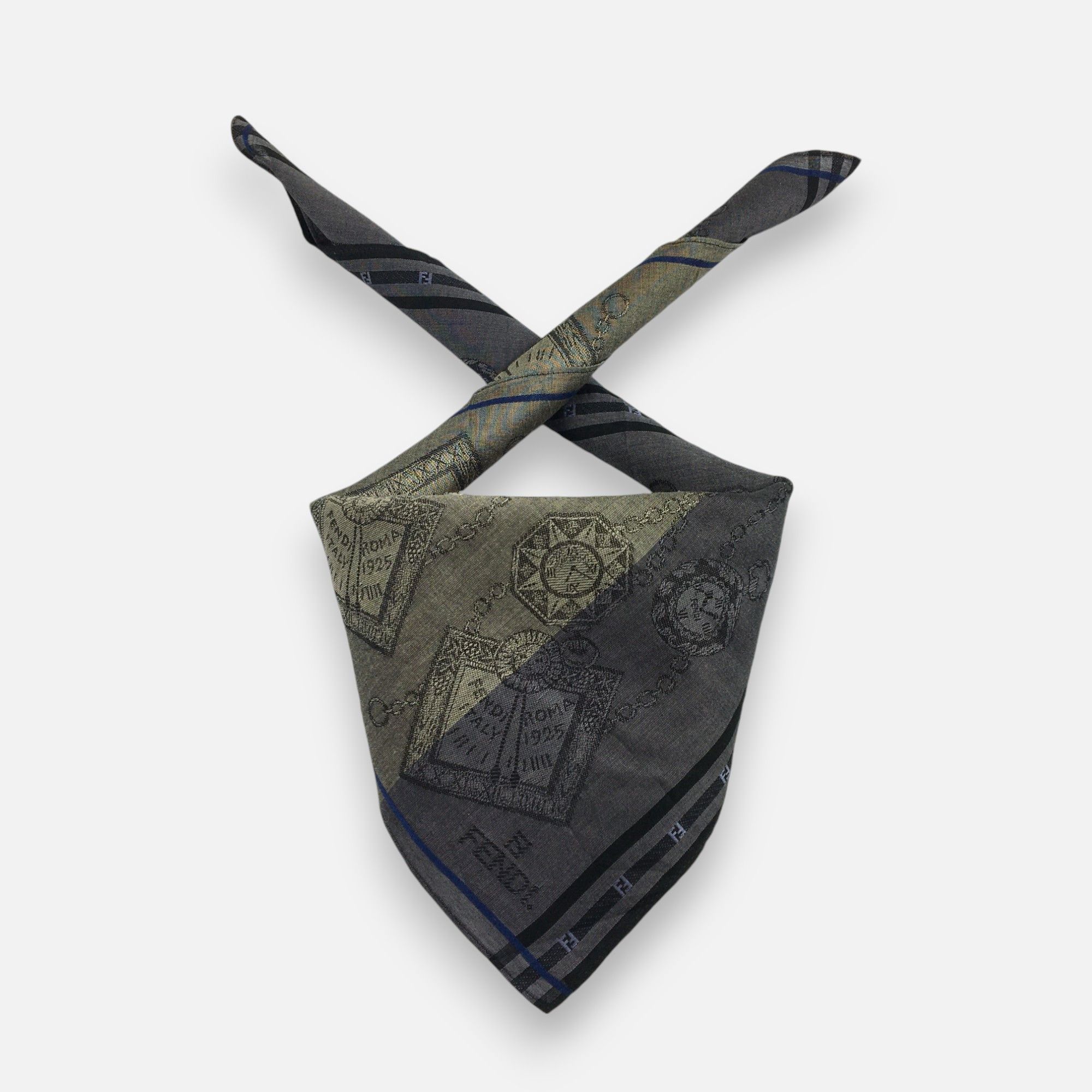 Japanese Brand Vintage Fendi Handkerchief Pocket Square Bandana Size ONE SIZE - 1 Thumbnail