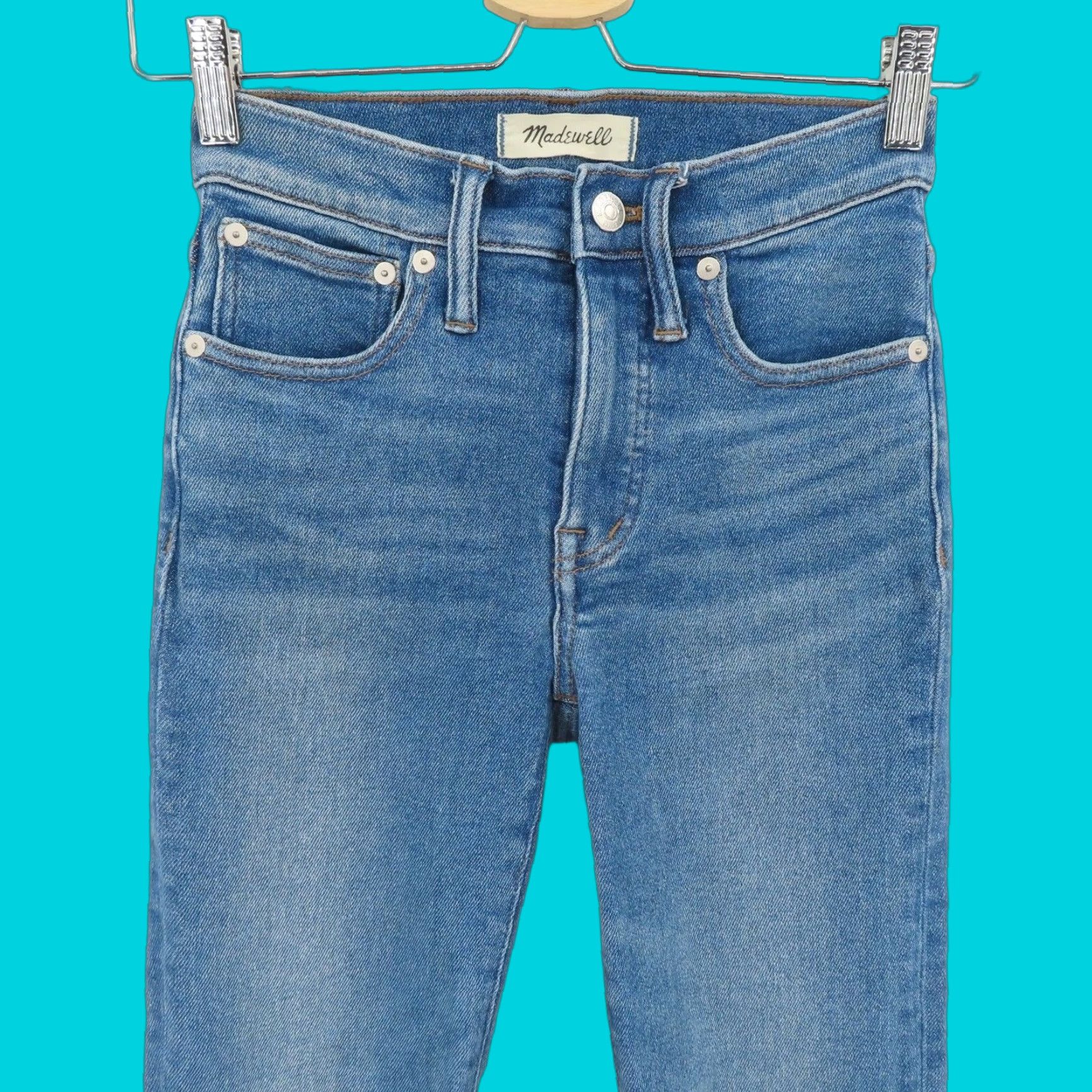 Madewell Madewell Jeans Women Regular 24 Blue Denim Bootcut Cali Demi Boot 5-Pocket Style Bootcutpants Size 42" / US 20 - 1 Thumbnail