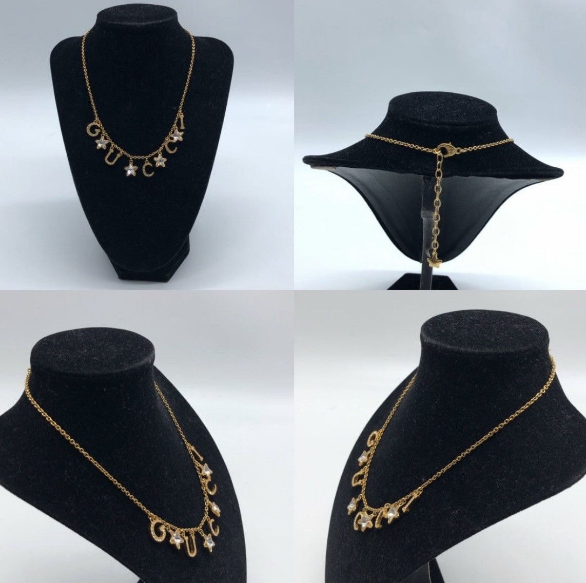Gucci Gucci Script Star Detail Crystal Stone Necklace Metal Size ONE SIZE - 2 Thumbnail
