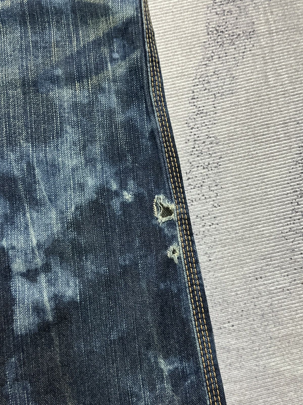 Japanese Brand 2000s Flare Edwin 411XVS Distressed Denim Y2k Size US 26 / EU 42 - 13 Thumbnail
