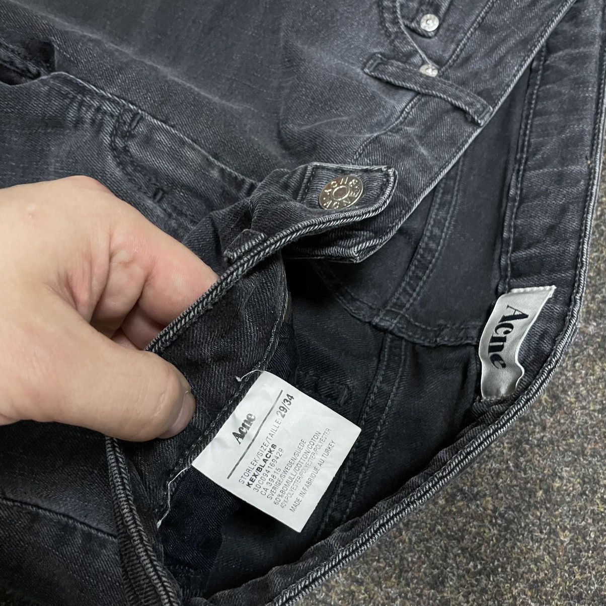 Vintage Vintage Y2K Faded Black Straight Leg Jeans Skater Baggy 29 Size 29" - 5 Thumbnail