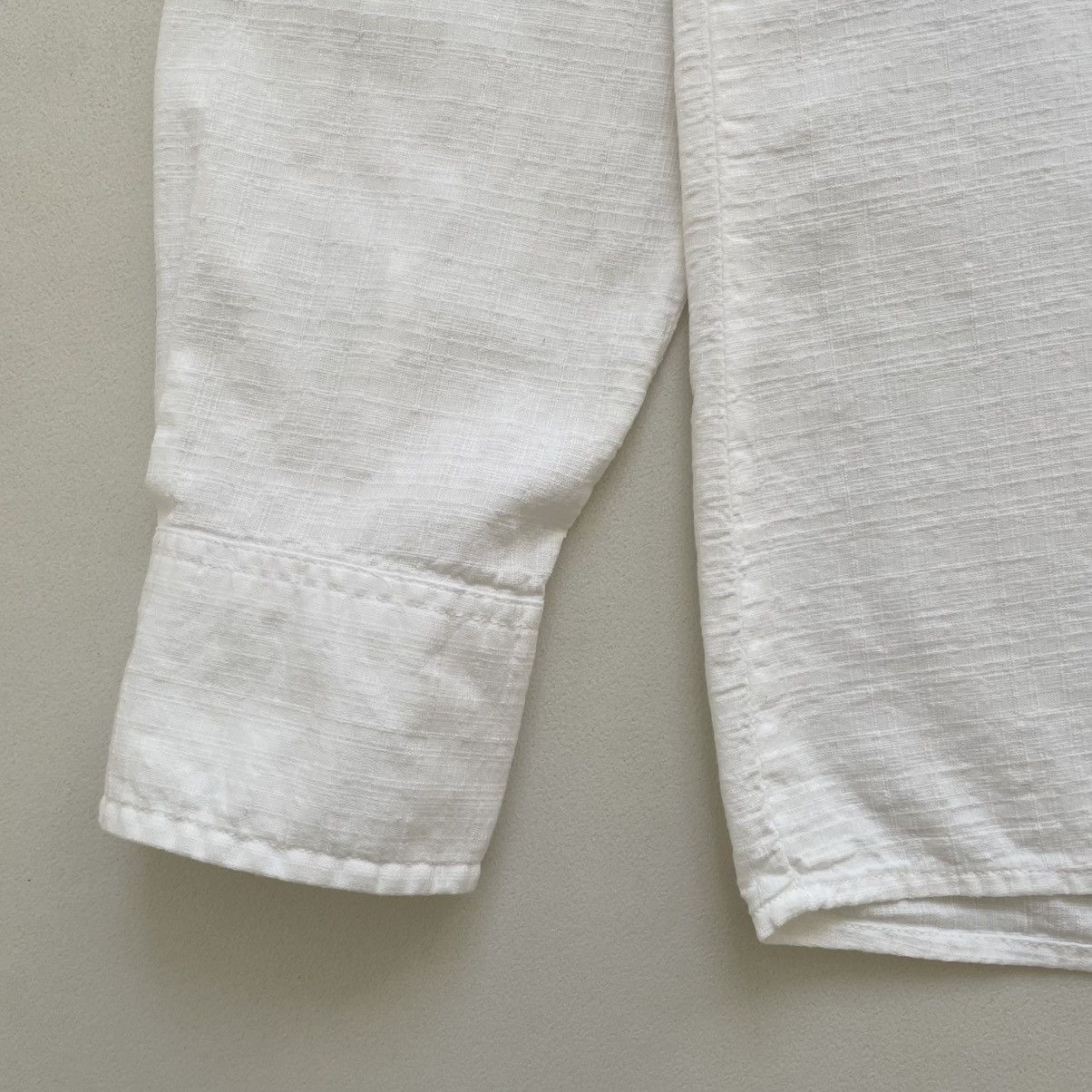 Maison Margiela S/S 03 White Grid Boucle Cotton Shirt Size US M / EU 48-50 / 2 - 8 Thumbnail
