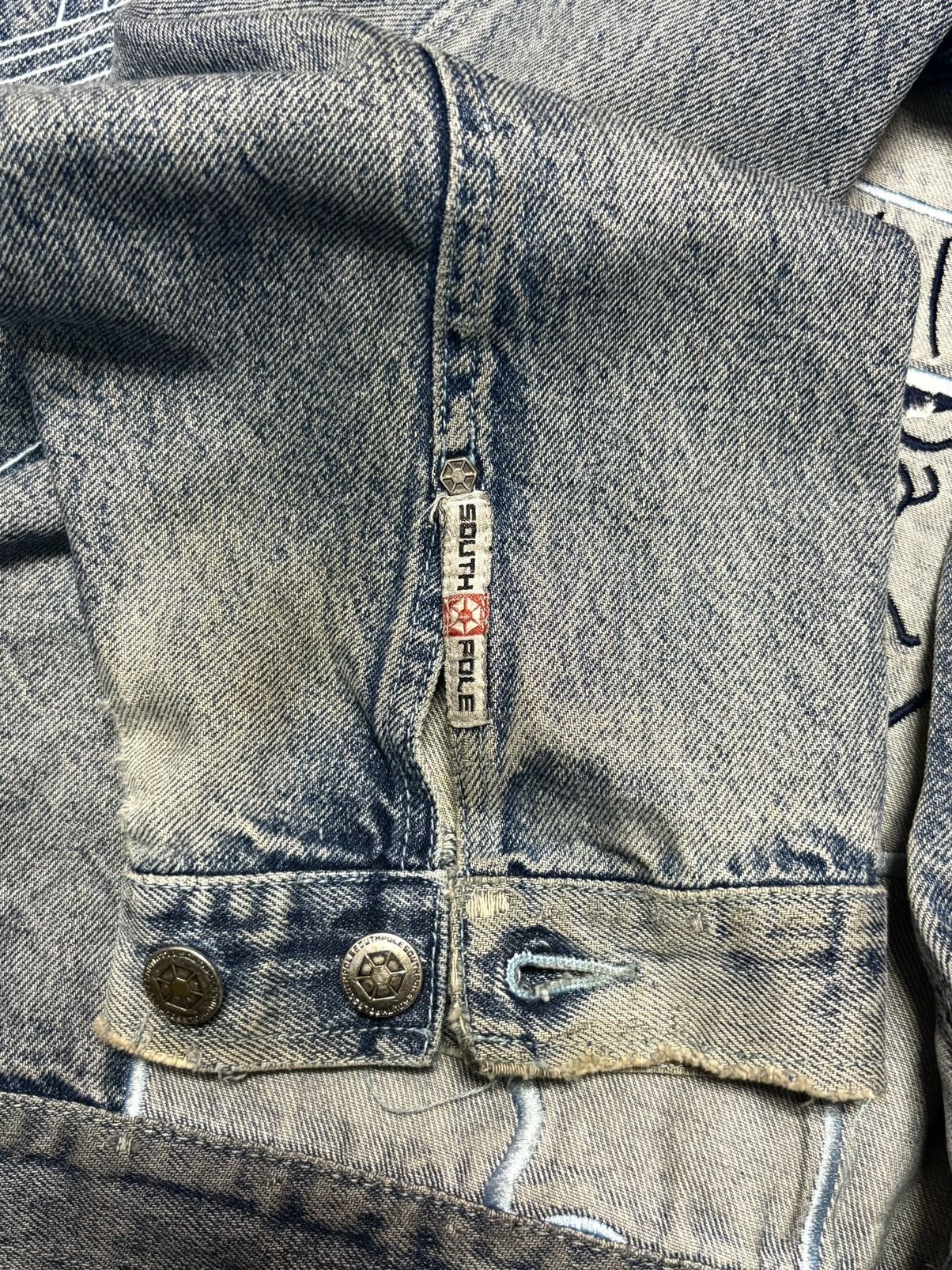 Southpole South Pole Big Logo Distressed Jean Jacket Size US XXL / EU 58 / 5 - 9 Thumbnail