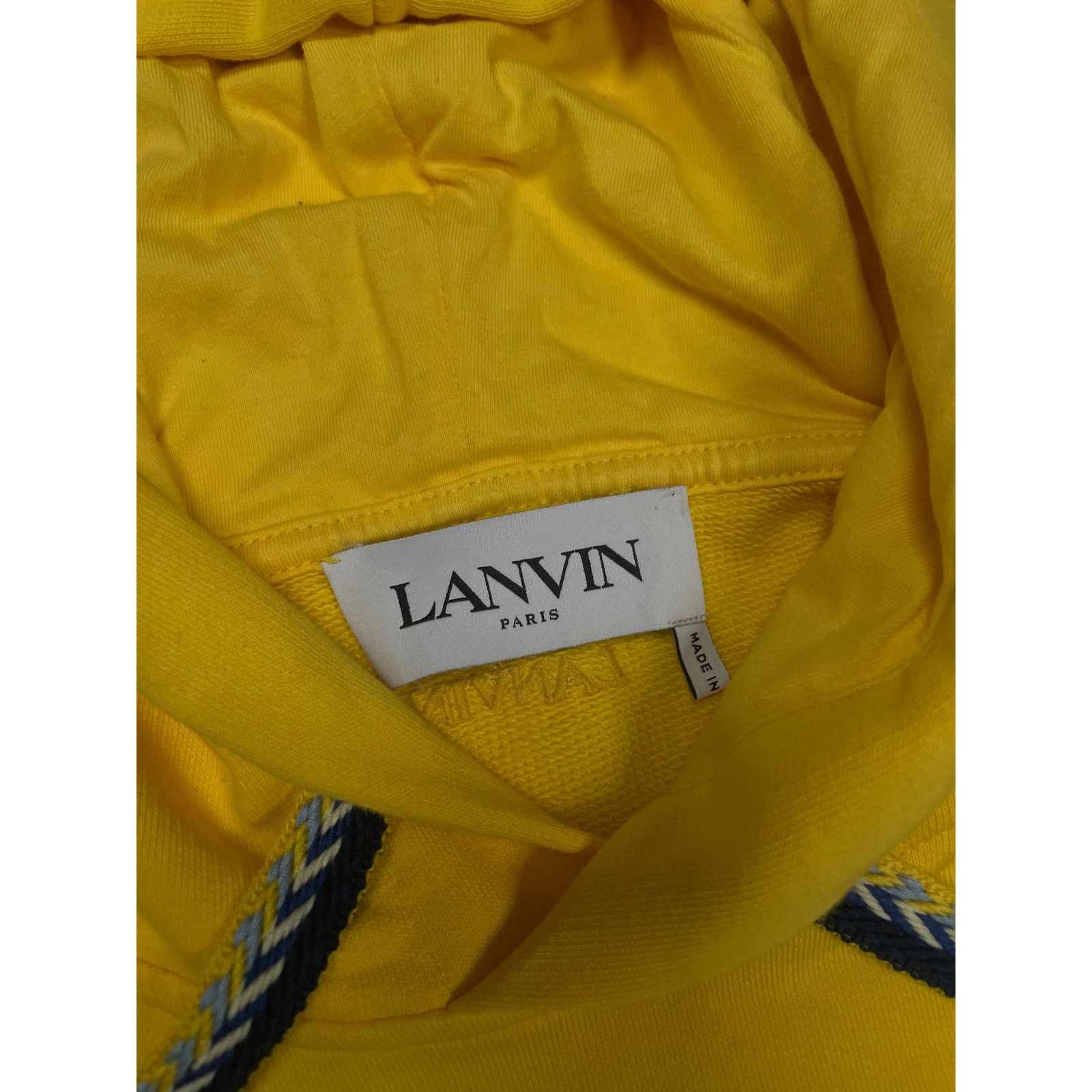 Lanvin Lanvin Yellow Navy Logo Hoodie XXL New Size US XXL / EU 58 / 5 - 2 Thumbnail