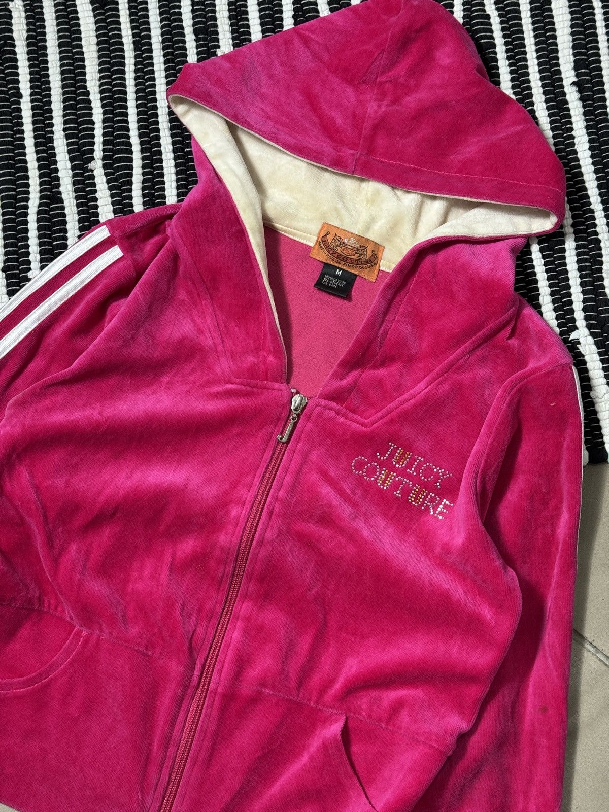 Juicy Couture VINTAGE VELOUR JUICY COUTURE ZIP UP HOODIE Size M / US 6-8 / IT 42-44 - 3 Thumbnail