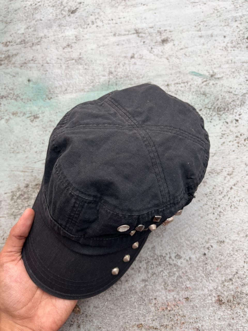 14th Addiction Unbrand Studed Gothic Cadet Hat Y2k Punk LGB Size ONE SIZE - 4 Thumbnail