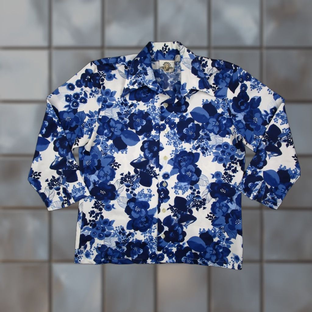 ESPIRIT VINTAGE Spirit Of California Shirt Mens Medium Blue Button Up Long Sleeve 70s Size US M / EU 48-50 / 2 - 1 Thumbnail