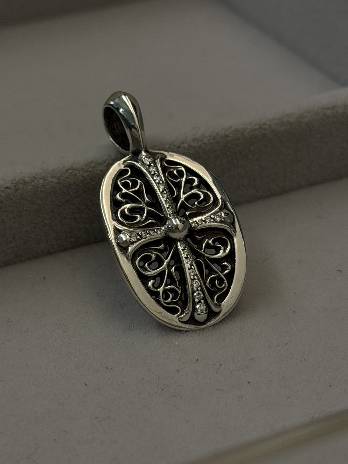 Chrome Hearts Chrome Hearts Classic Oval Diamond Pave Pendant Size ONE SIZE - 4 Thumbnail