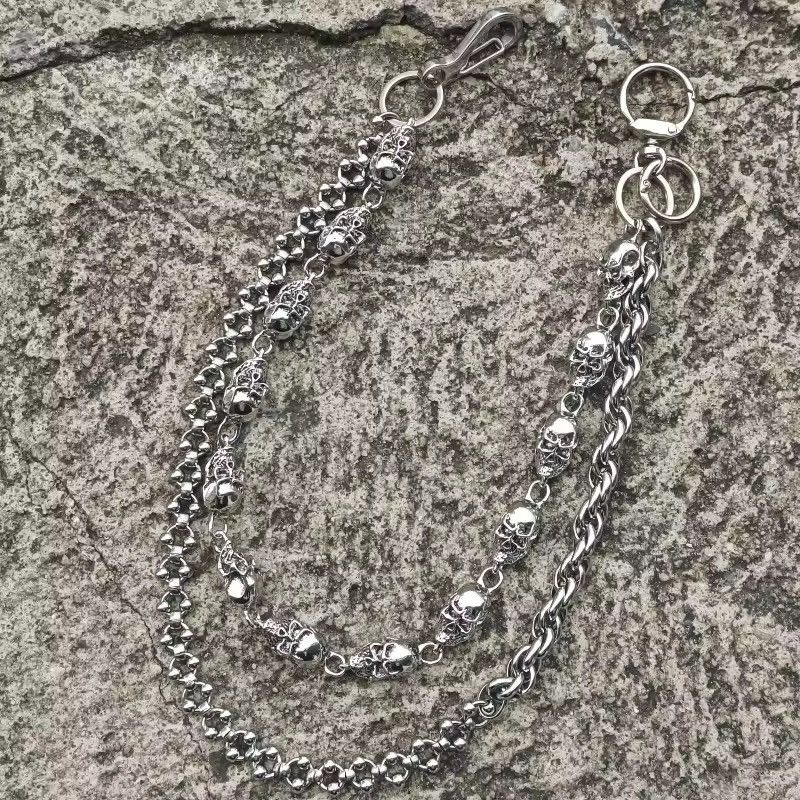 Jewelry Skull Bead Pants Wallet Chain,Y2K Jeans Chain Size ONE SIZE - 9 Thumbnail
