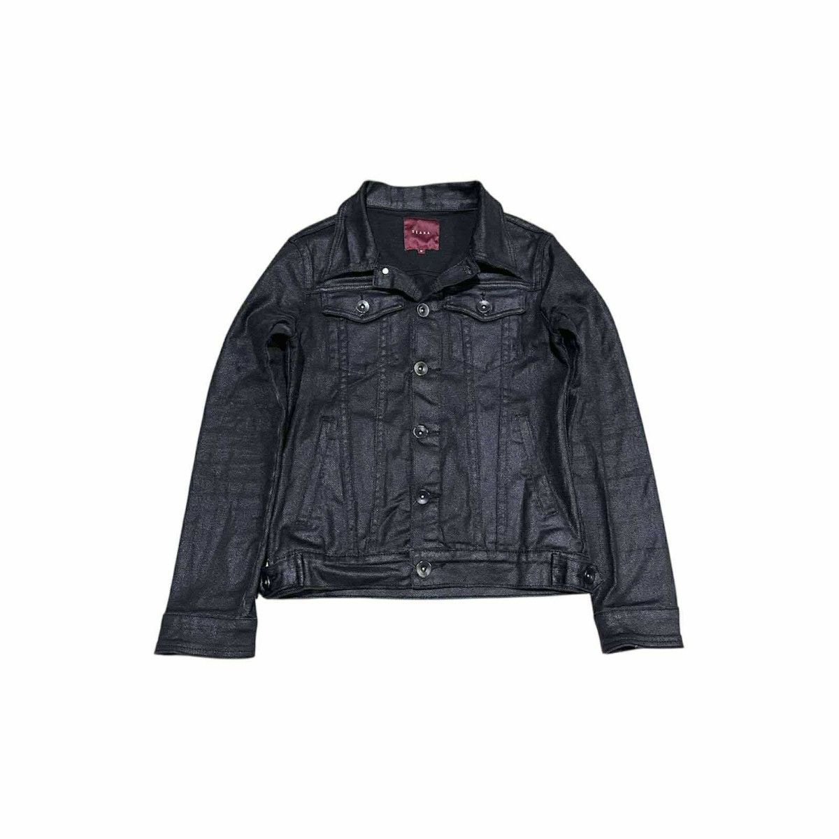 If Six Was Nine 🔥Rare Y2K Seana Waxed Black Trucker Jacket Goth Punk Size US L / EU 52-54 / 3 - 1 Thumbnail