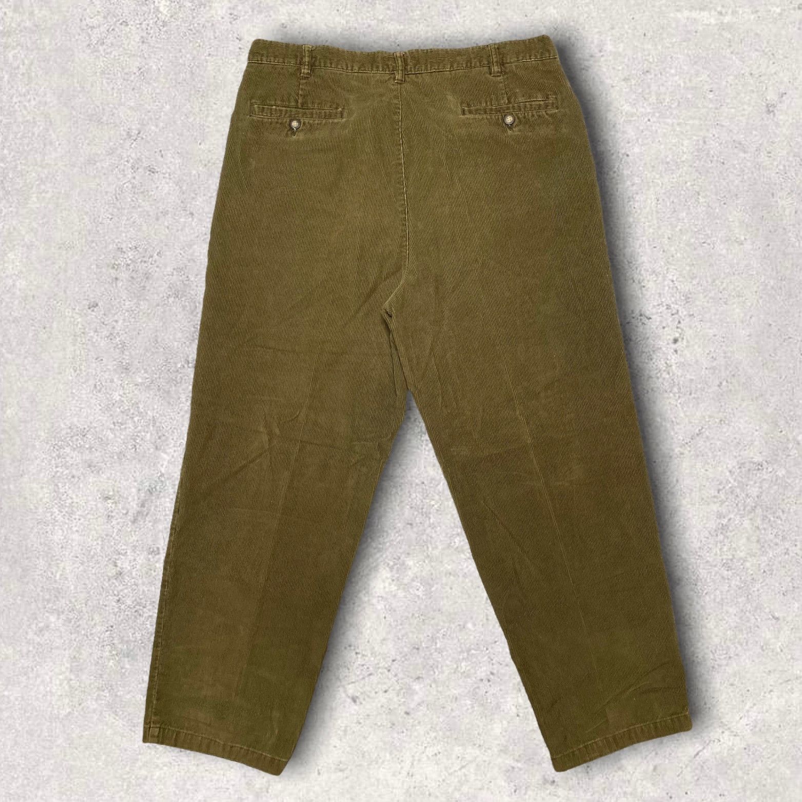 image of Crazy Vintage 90's Covington Corduroy Pants Military Green, Men's (Size 38)