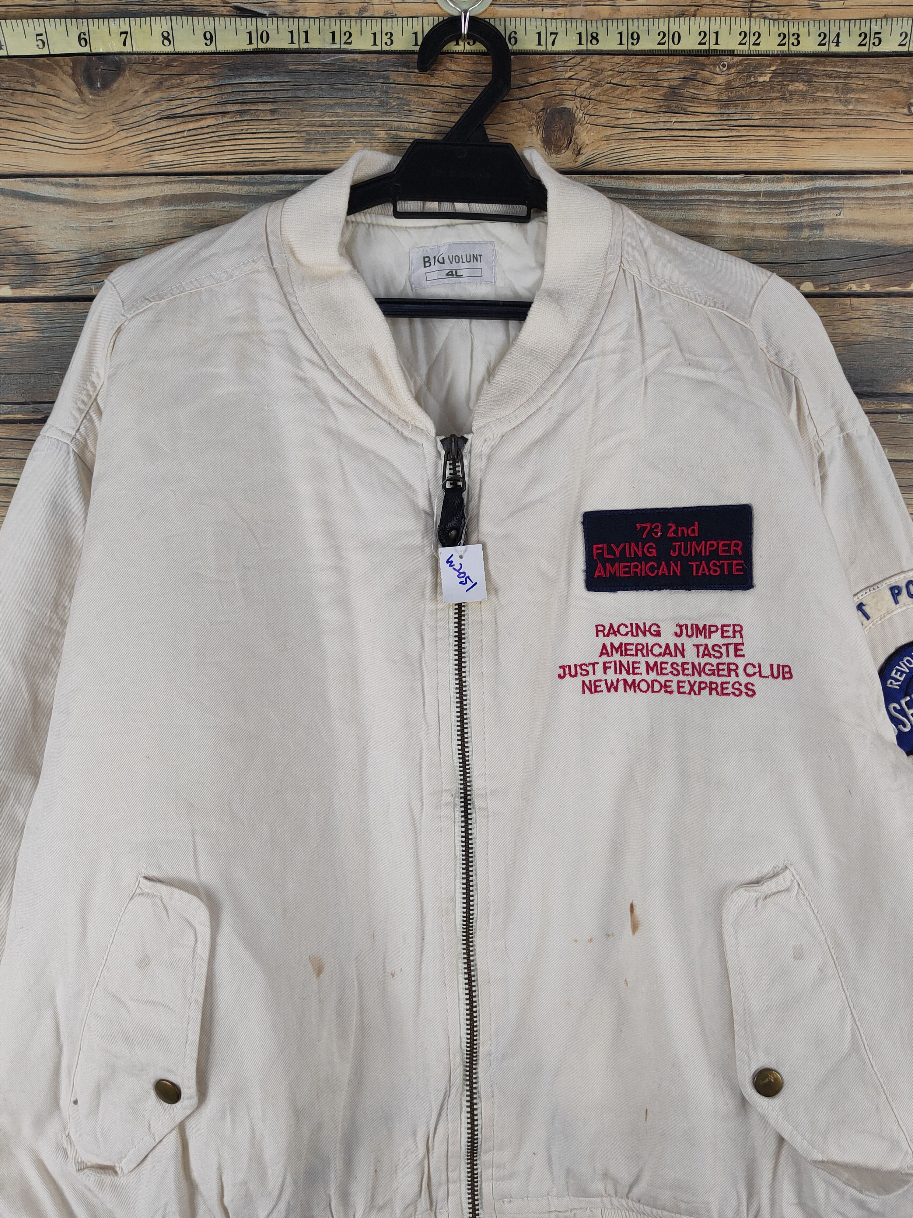 Japanese Brand Big Volunt racing Ivory Jackets vintage #W2051 Size US XL / EU 56 / 4 - 2 Thumbnail