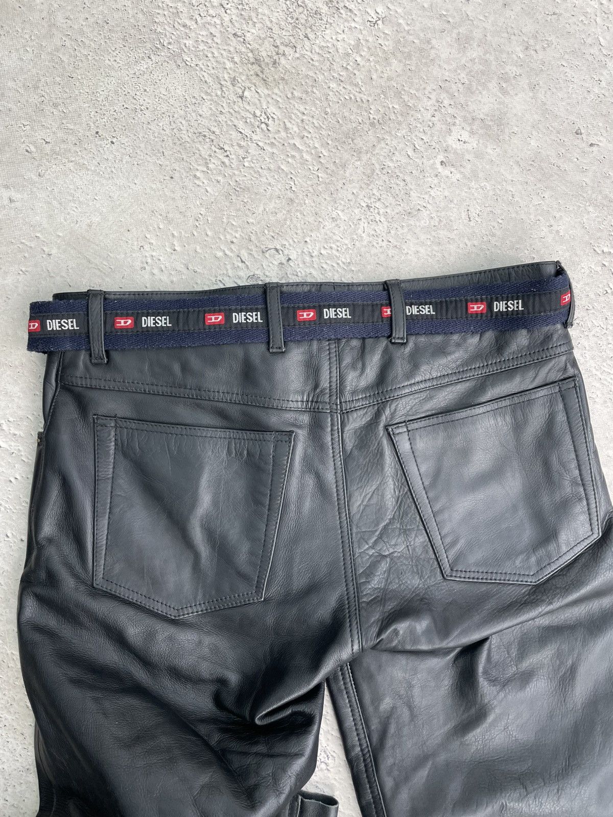 Diesel × Vintage VINTAGE Y2K HYPE MONOGRAM DIESEL AVANT GARDE BELT LEATHER Size ONE SIZE - 4 Thumbnail