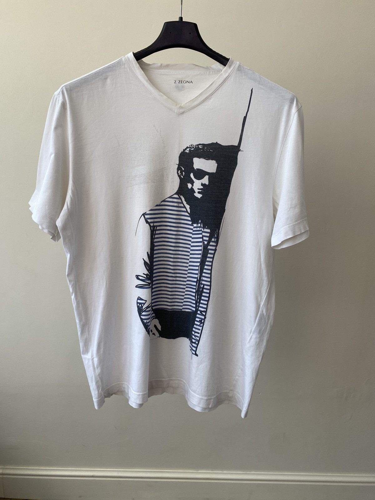 Z Zegna Vintage Z Zegna Printed V-neck T-shirt Size US M / EU 48-50 / 2 - 2 Thumbnail