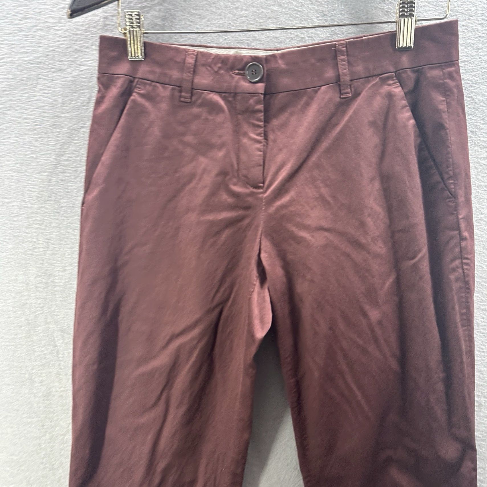 Etro ETRO Pants Womens 42 Medium Silk Sheen Cropped Capri Quiet Luxury Cropped Pants ETRO Women City Preppy 90s Mens Womens Size 28" / US 6 / IT 42 - 6 Thumbnail