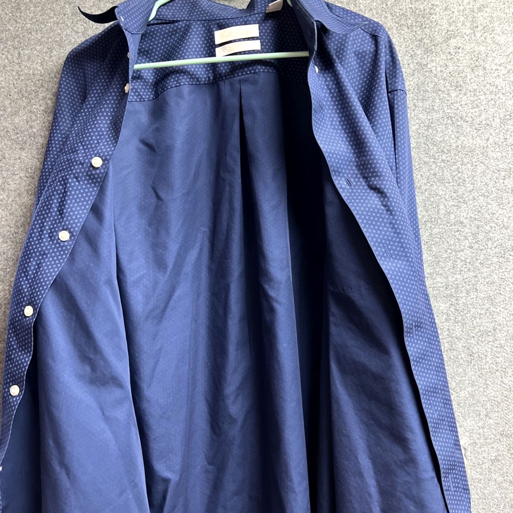 Roundtree & Yorke VINTAGE Roundtree Yorke Gold Label Men’s Shirt XL Blue Long Sleeve Button Dress Shirt Regular Mens Size US XL / EU 56 / 4 - 7 Thumbnail