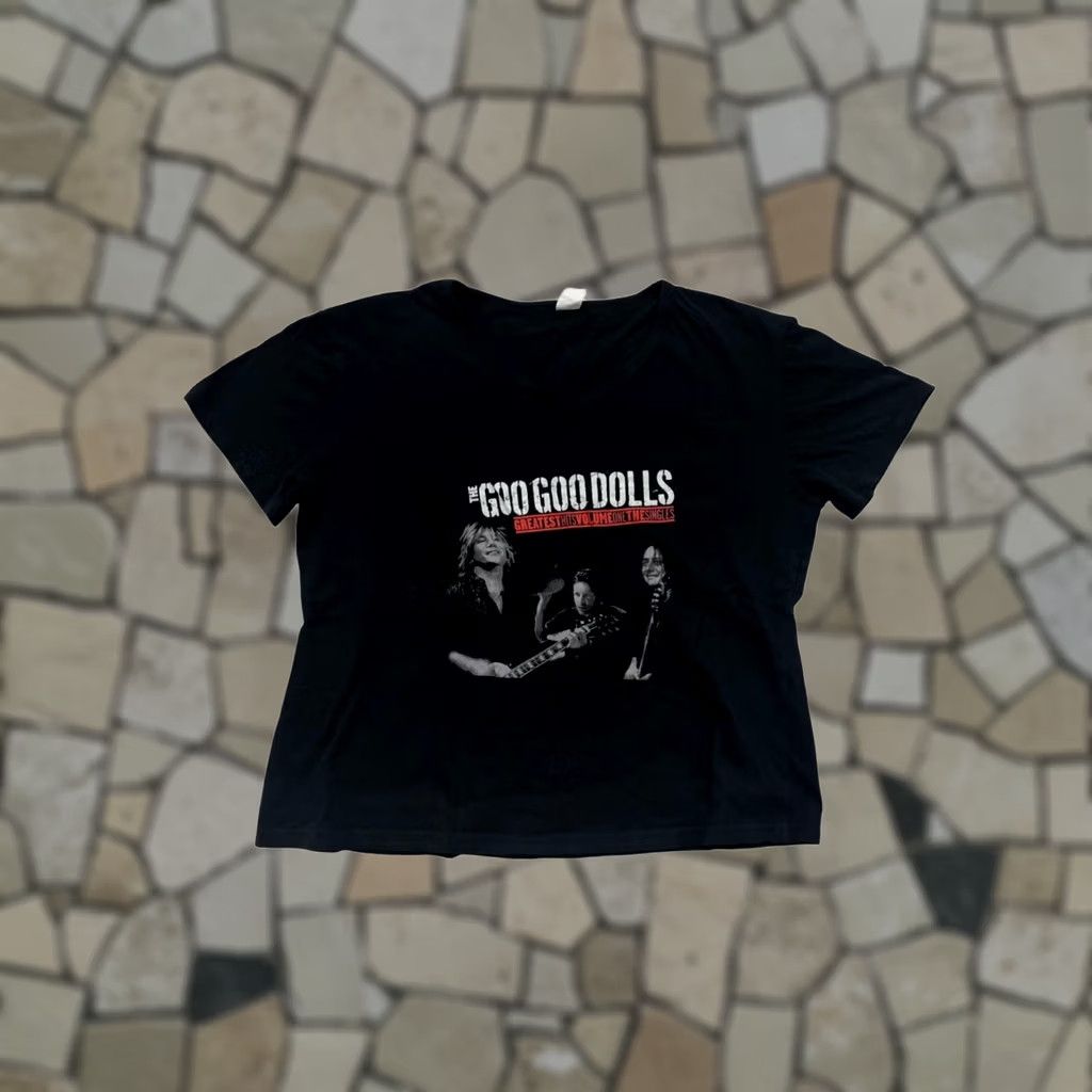 Vintage Goo Goo Dolls Womens XL T-Shirt Black Graphic Shirt V-Neck Short Sleeve Womens XL Size XL / US 12-14 / IT 48-50 - 1 Thumbnail
