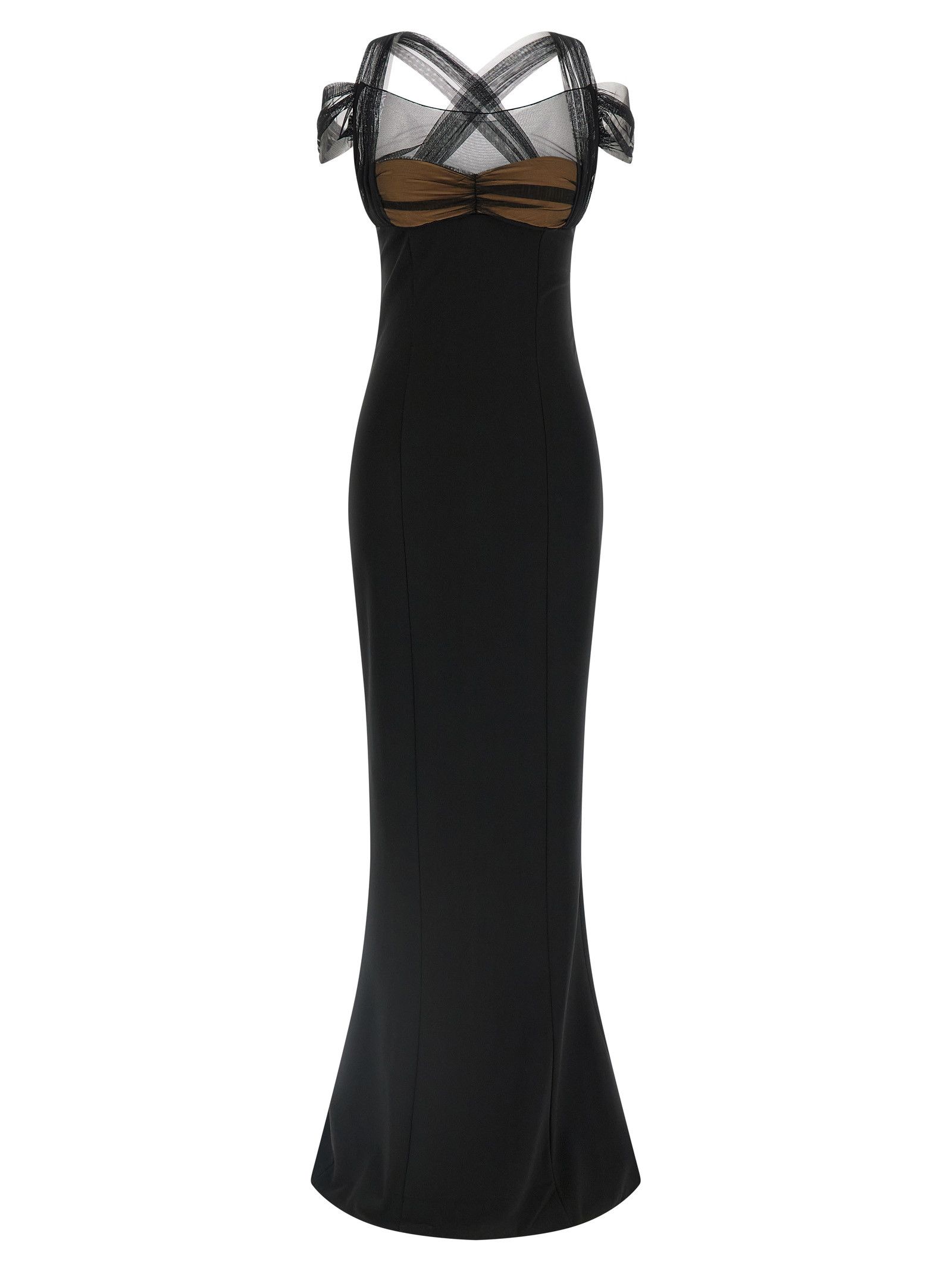 Nensi Dojaka 'Draped Padded Cup Maxi' dress Size M / US 6-8 / IT 42-44 - 1 Thumbnail