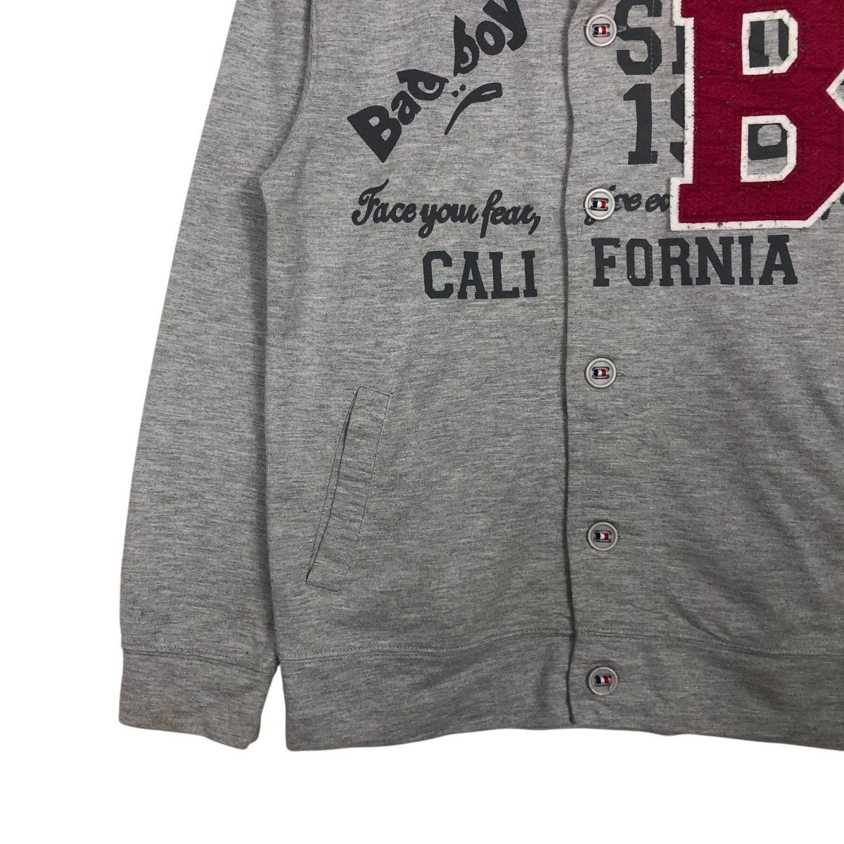 Japanese Brand × Vintage 📌Vintage Zipper Sweater Bad Boy Big Logo Design Punk Style Size US S / EU 44-46 / 1 - 5 Thumbnail