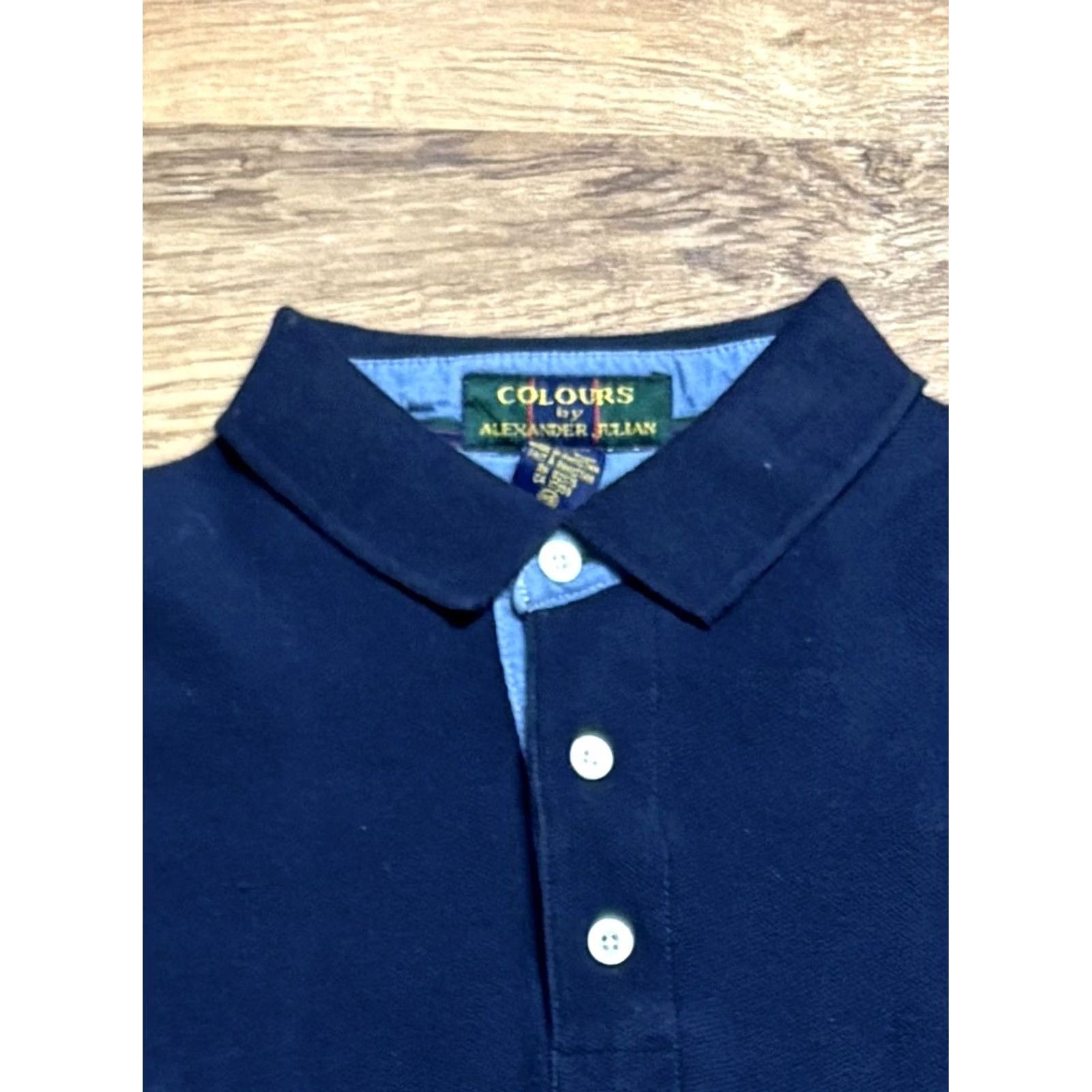 Alexander Julian VINTAGE Alexander Julian Colours Polo Shirt Men's Large Blue Embroidered 90s Size US L / EU 52-54 / 3 - 5 Thumbnail