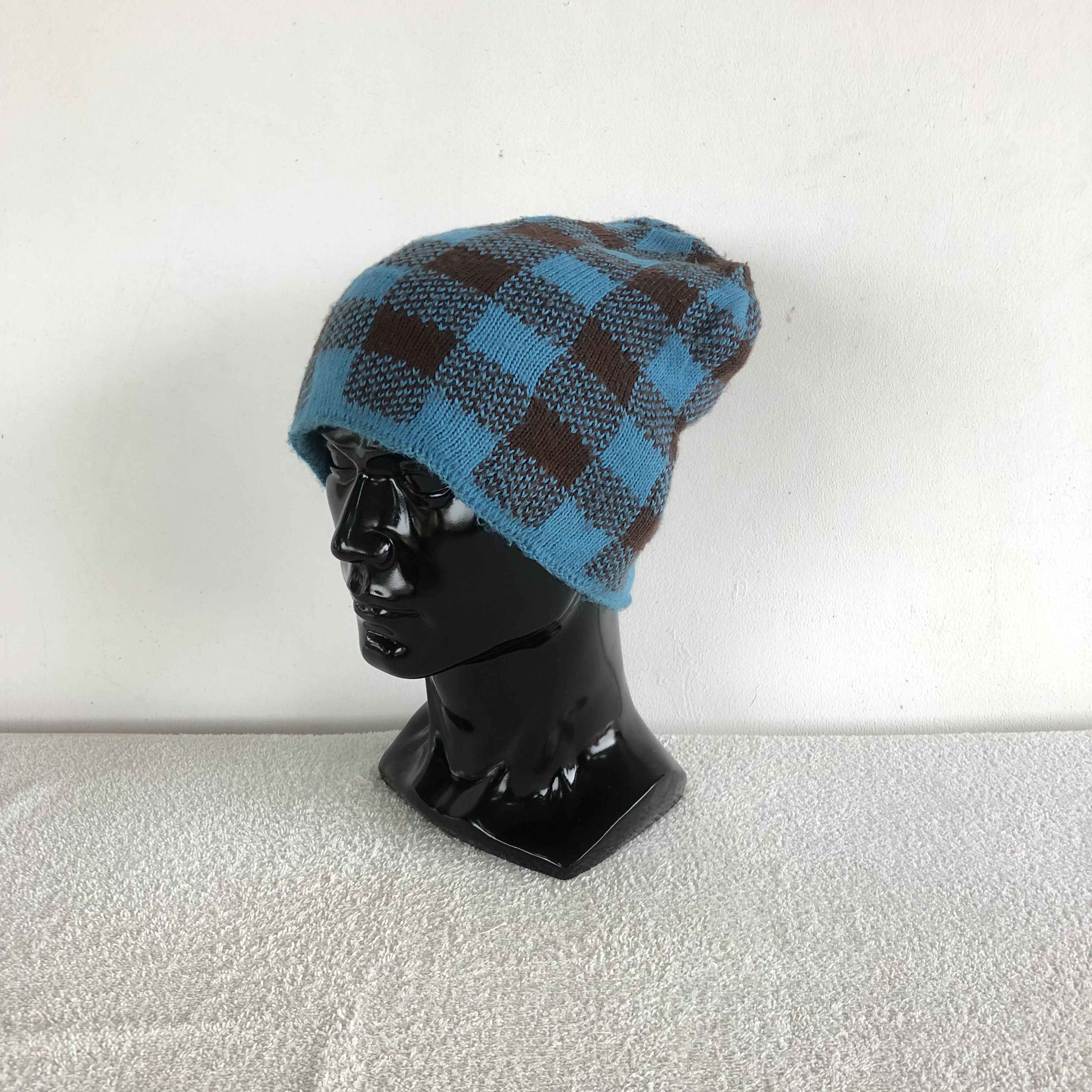 Japanese Brand Vintage Y2K Unknown Tartan Plaid Beanie Snow Caps Hats Size ONE SIZE - 1 Thumbnail