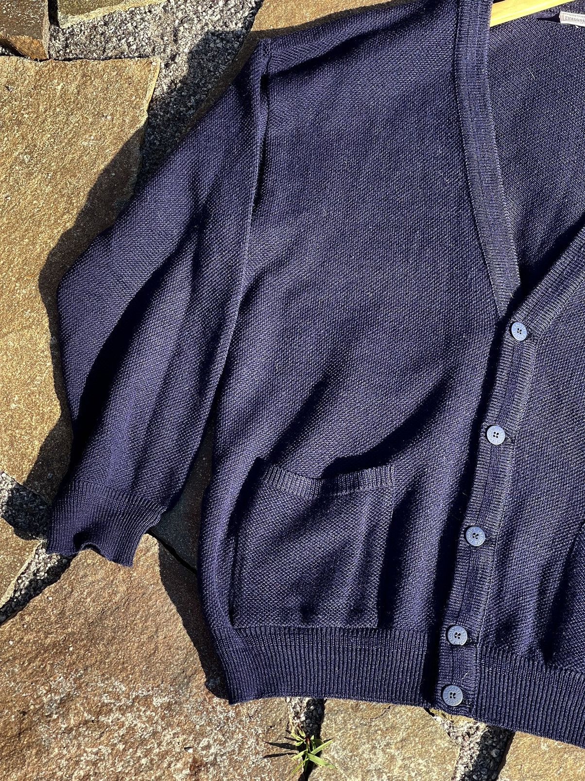 Lacoste 90’s Lacoste logo wool navy cardigan made in France vintage Size US XL / EU 56 / 4 - 5 Thumbnail