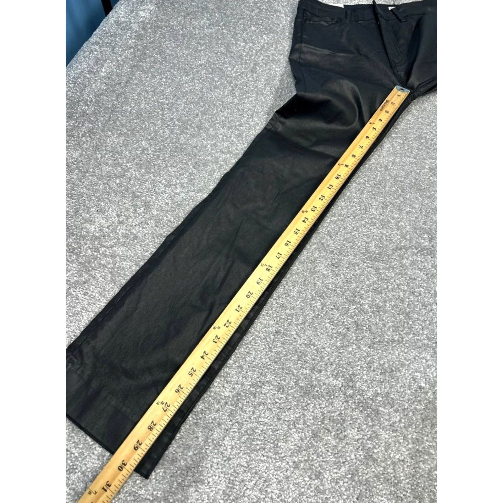 Zara Zara Coat Womens 2 Black The Coated Slim Jeans Cotton Stretch High Rise Skinny 25x30 Size 26" / US 2 / IT 38 - 5 Thumbnail