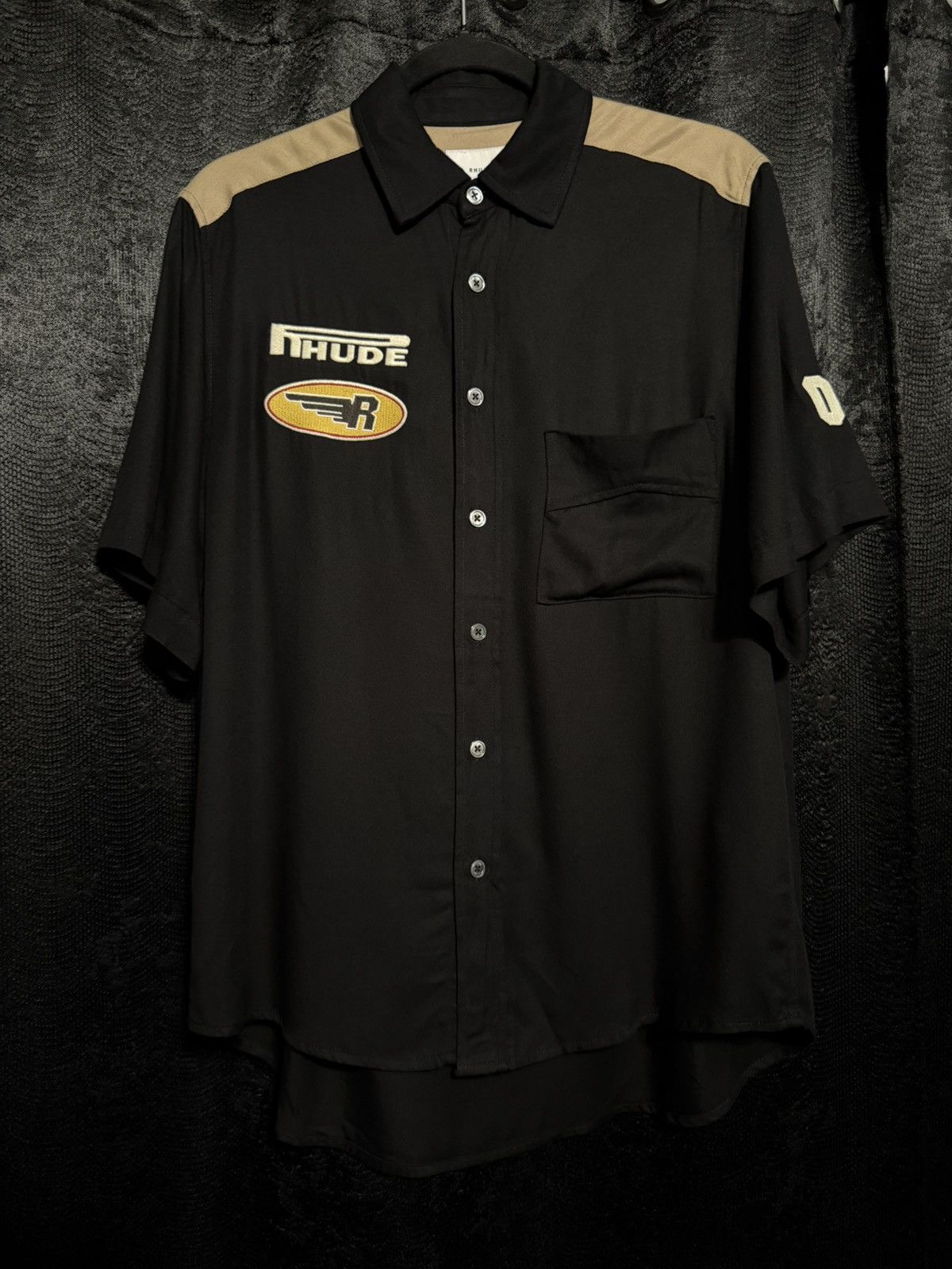 Rhude Mechanics G.P Champions Short Sleeve Button up Size US S / EU 44-46 / 1 - 1 Thumbnail