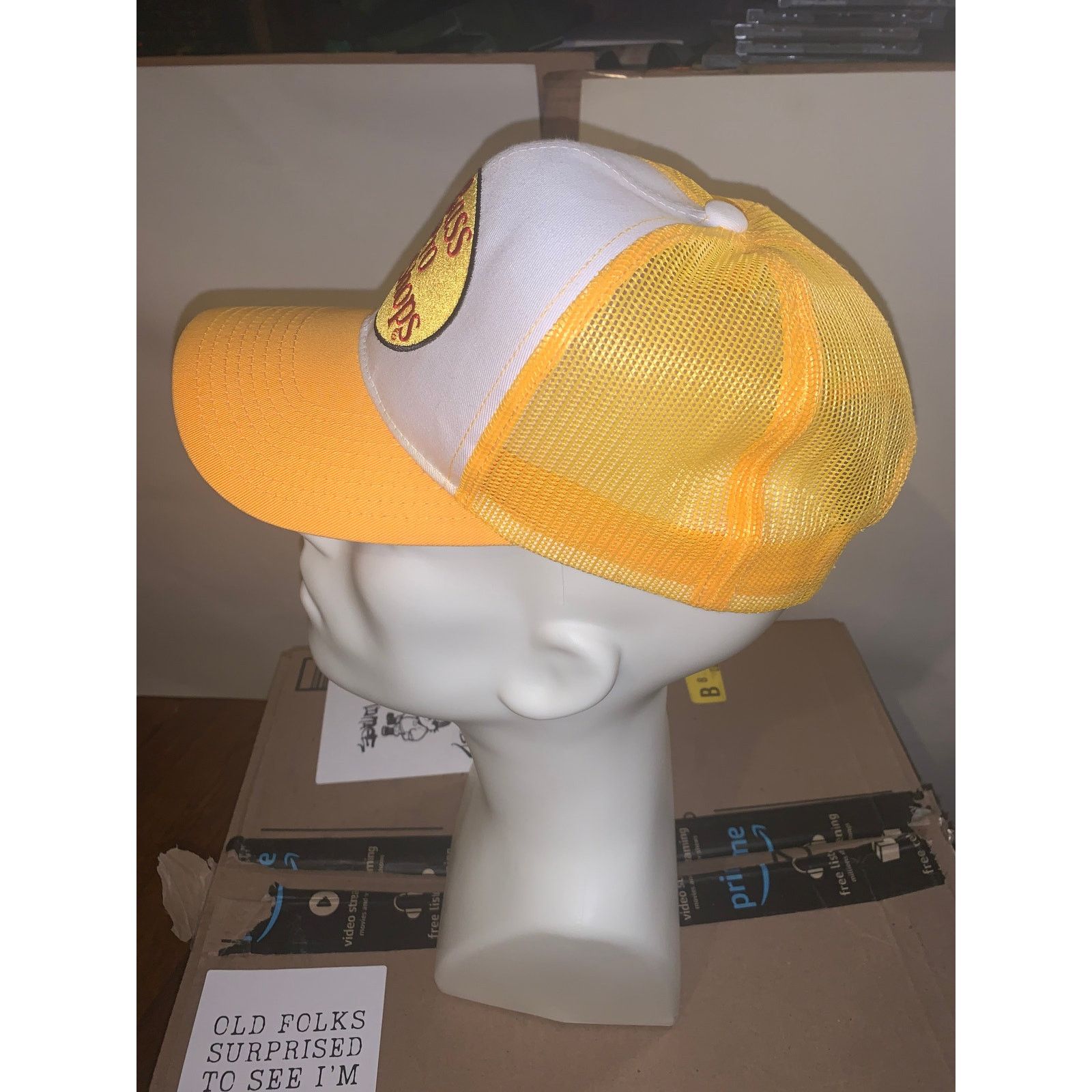 Bass Pro Shops Bass Pro Shops Yellow Trucker Hat Fishing Cap Embroidered Size ONE SIZE - 4 Thumbnail