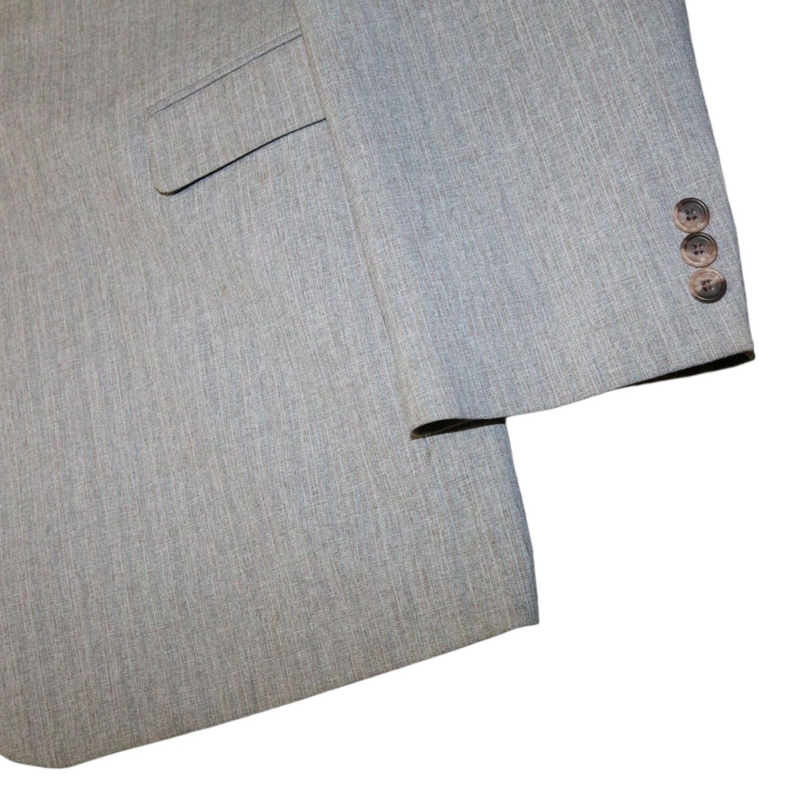 Haggar Haggar Men's 46L Gray Pinstripe Sport Coat Blazer Size 46L - 6 Thumbnail