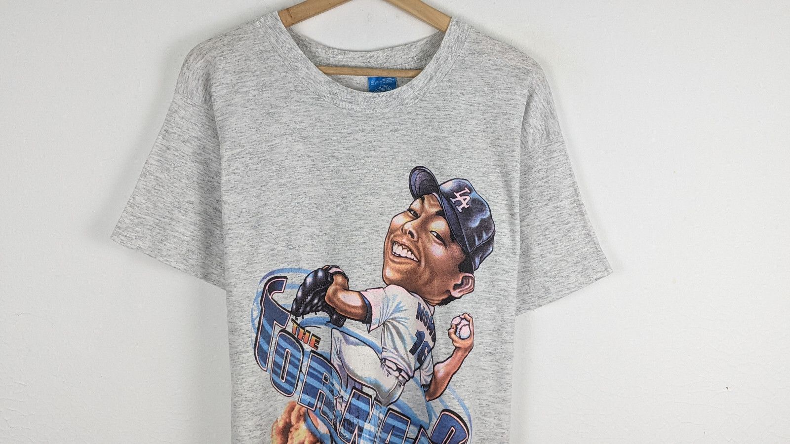 MLB Vintage 1995 Hideo Nomo Los Angeles Dodgers t-shirt Size US L / EU 52-54 / 3 - 3 Thumbnail