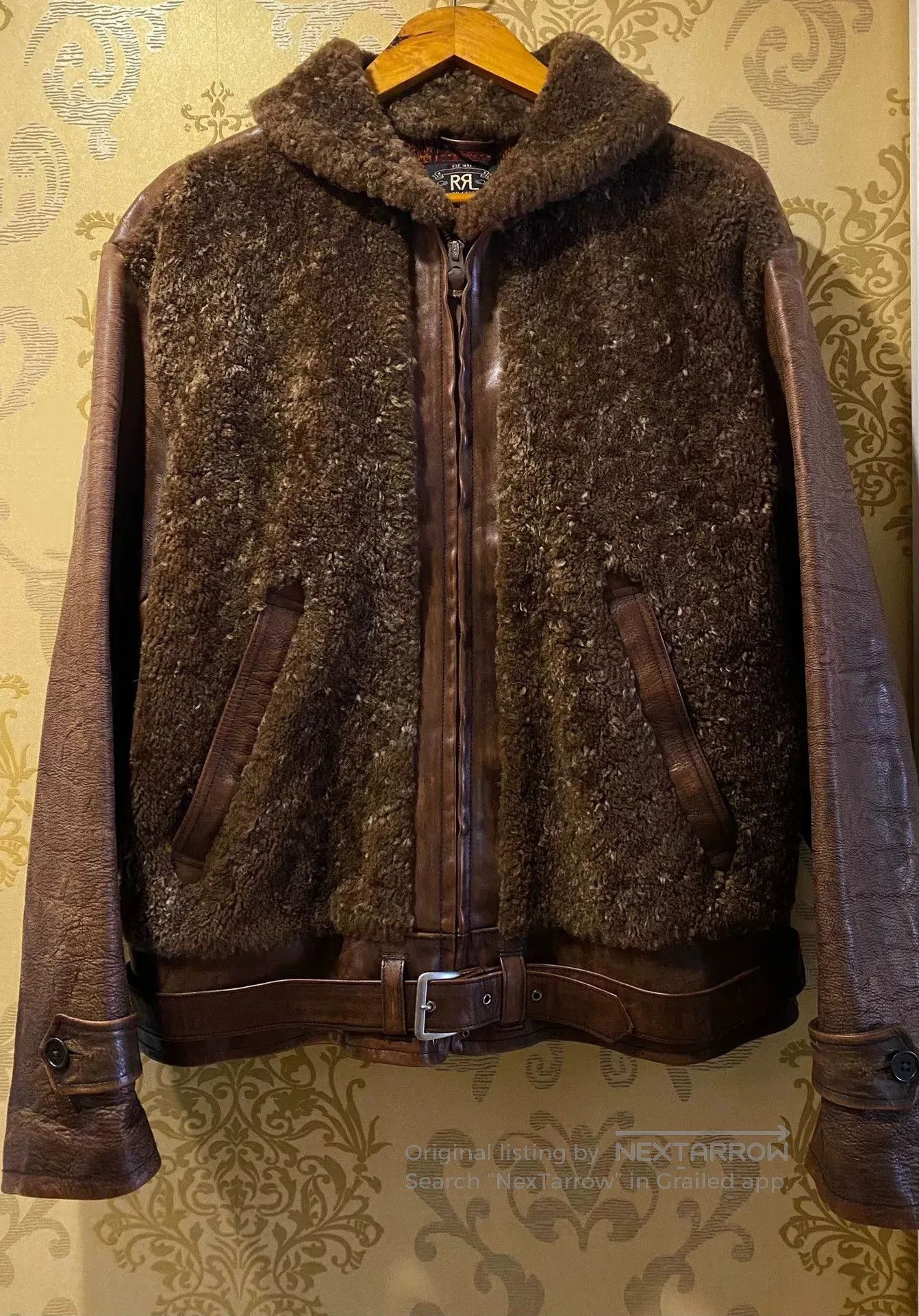 RRL Ralph Lauren Rare Double RL Brown Leather Jacket. Size US XL / EU 56 / 4 - 1 Thumbnail