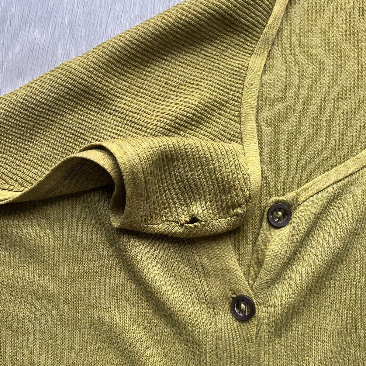 Hermes Hermès Gaultier Era Silk Blend Green Button Top Size M / US 6-8 / IT 42-44 - 4 Thumbnail