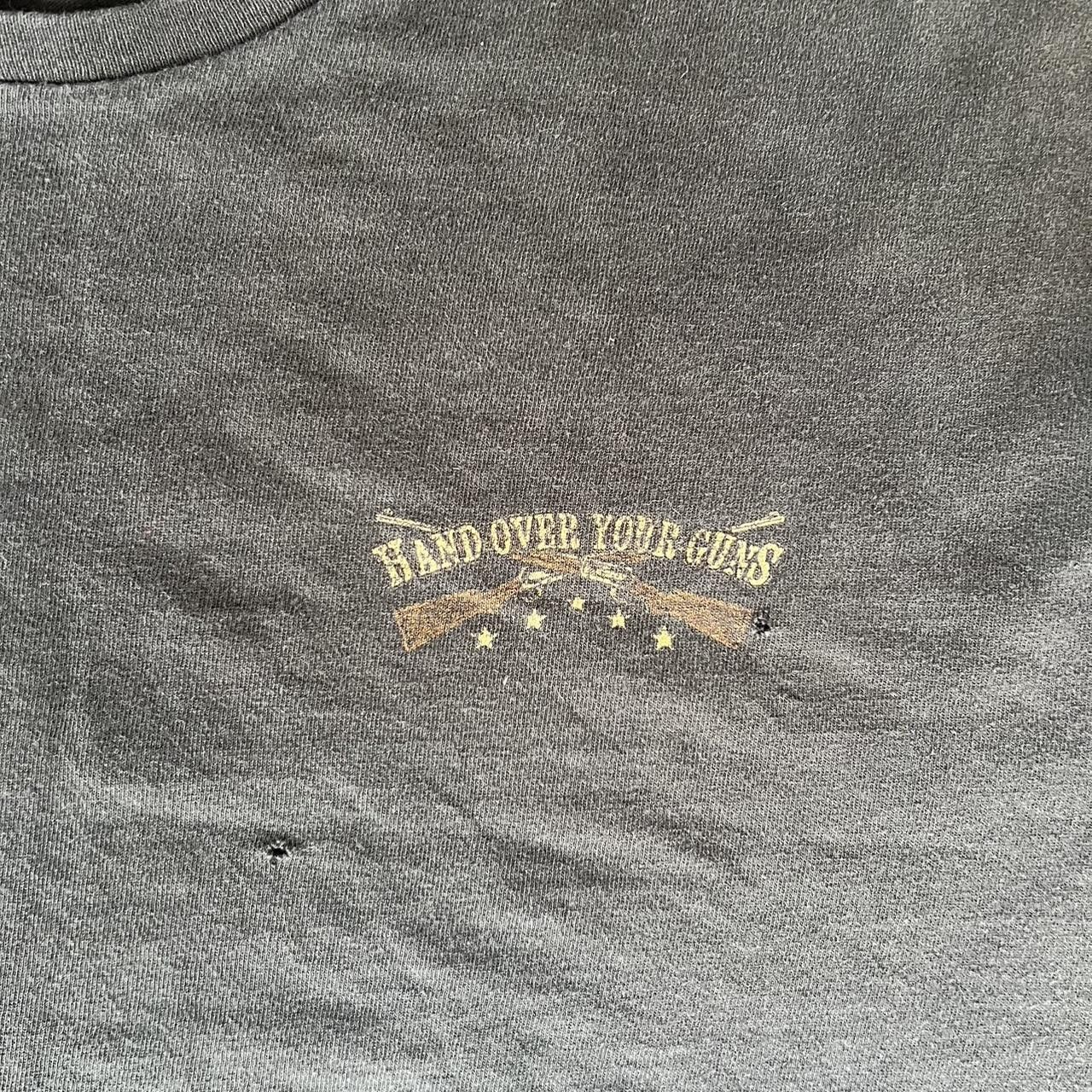 Vintage Crazy Vintage Y2K/2000s Grunge “Hand over your guns” rebellious Native American Vintage graphic tee Size US L / EU 52-54 / 3 - 4 Thumbnail