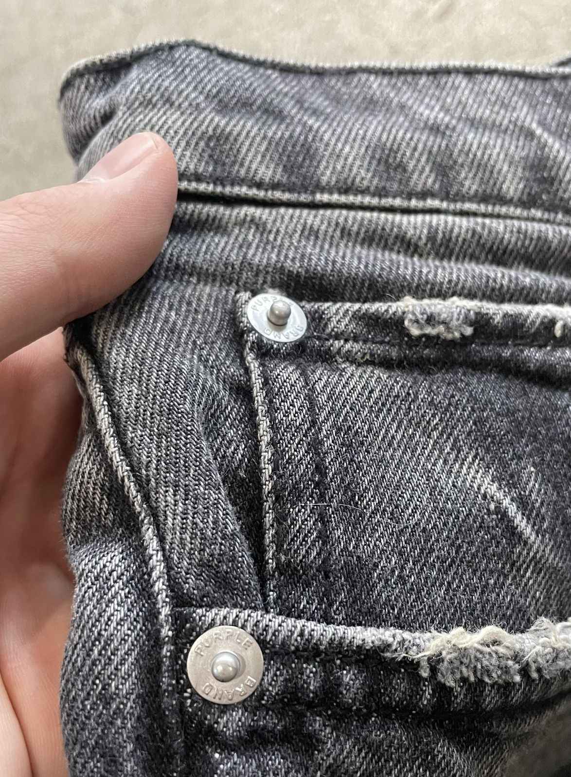Purple Brand Purple Brand Distressed Black Denim Size US 32 / EU 48 - 6 Thumbnail
