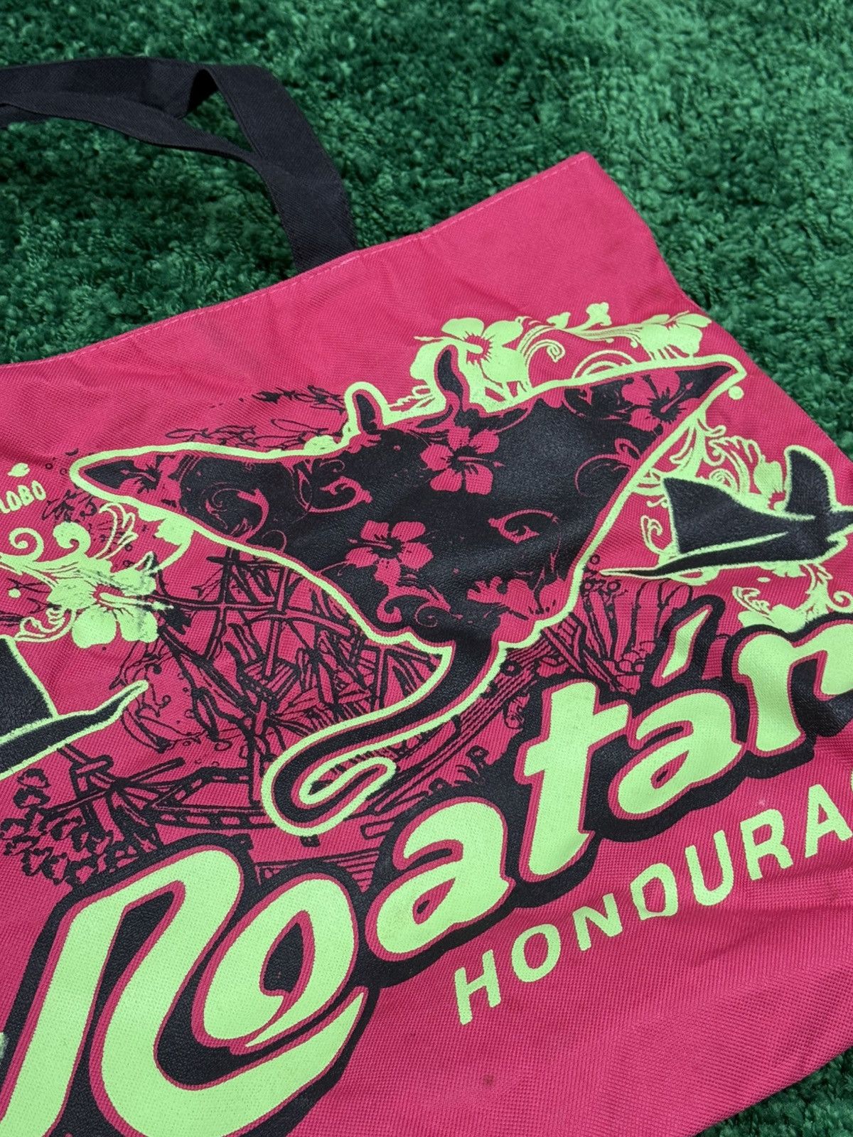 Vintage Vintage Y2K Tropical Roatan Honduras Zip Tote Bag Size ONE SIZE - 2 Thumbnail
