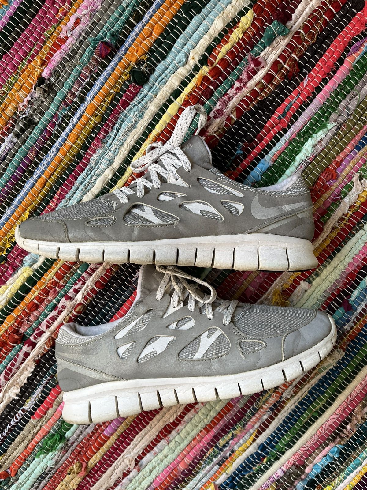 Nike × Vintage Rare Nike Free Run 2.0 Shield reflective gorpcore 3M acg Size US 11 / EU 44 - 2 Thumbnail